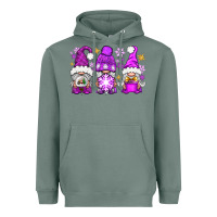 Sage purple winter gnomies Heavyweight Hoodie - NancyCooperArtShop