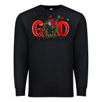 Black with god all things are possible Premium Sweatshirt - MaliasSmallBusiness