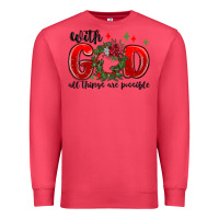 Cardinal with god all things are possible Premium Sweatshirt - MaliasSmallBusiness