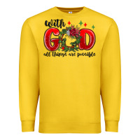 Lemon with god all things are possible Premium Sweatshirt - MaliasSmallBusiness