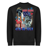 Black Dead inside but it's the 4th of July Heavyweight Sweatshirt - CowGirlArtShop