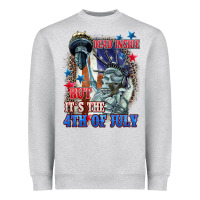 Heather Grey Dead inside but it's the 4th of July Heavyweight Sweatshirt - CowGirlArtShop