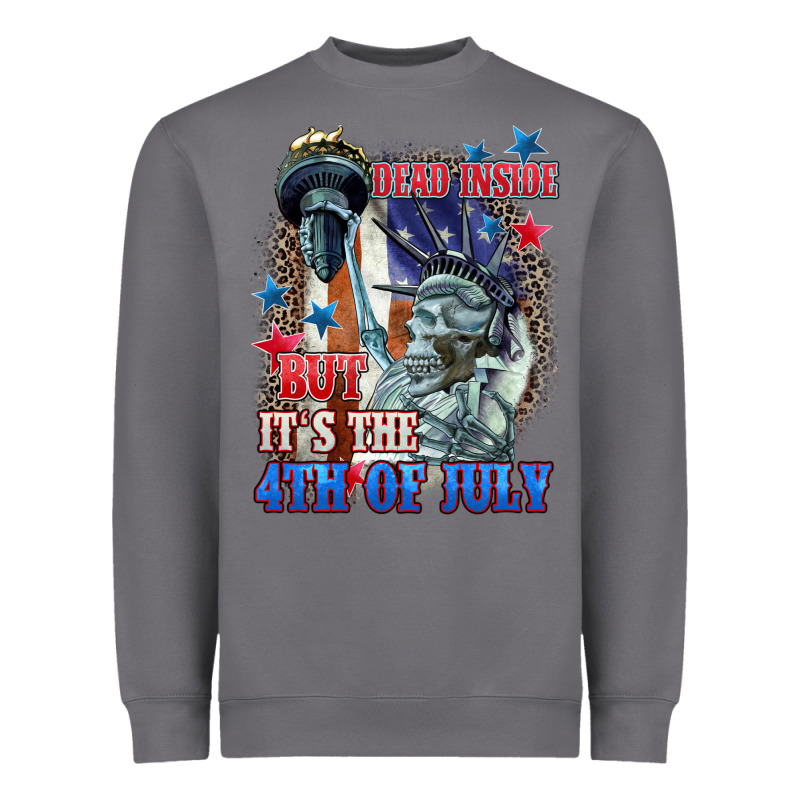 Dead Inside But It's The 4th Of July Heavyweight Sweatshirt by CowGirlArtShop | Teevron
