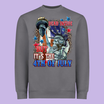 Dead Inside But It's The 4th Of July Heavyweight Sweatshirt Designed By Cowgirlartshop