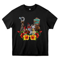 Black farm life chicken Heavy Core Tee - SublimationCraftShop