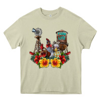 Mossy farm life chicken Heavy Core Tee - SublimationCraftShop