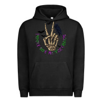 Pigment Black People Give Me The Creeps Urban Hoodie - texasbilliewilder