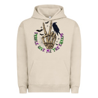 Pigment French Oak People Give Me The Creeps Urban Hoodie - texasbilliewilder