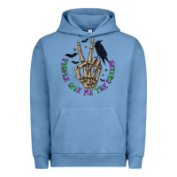 Pigment Pebble Blue People Give Me The Creeps Urban Hoodie - texasbilliewilder