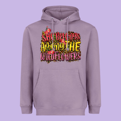 She Belongs Among The Wildflowers Heavyweight Hoodie Designed By Nancycooperartshop