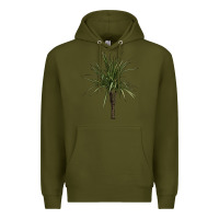 Army Green Dracaena Marginata Premium Hoodie - LillyAllenDesigns