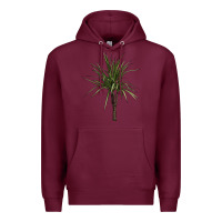 Burgundy Dracaena Marginata Premium Hoodie - LillyAllenDesigns