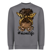 Storm afro messy bun mom life Heavyweight Sweatshirt - HRA Design Shop