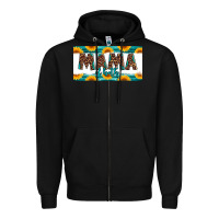 Black mama of both license plate Zipper Hoodie - Jasminsmagicworld
