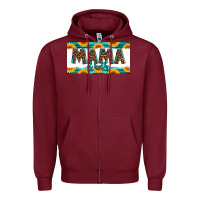 Burgundy mama of both license plate Zipper Hoodie - Jasminsmagicworld