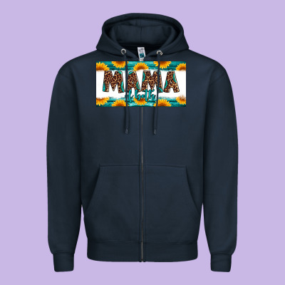 Mama Of Both License Plate Zipper Hoodie Designed By Jasminsmagicworld