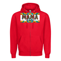 Red mama of both license plate Zipper Hoodie - Jasminsmagicworld