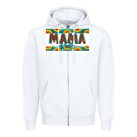White mama of both license plate Zipper Hoodie - Jasminsmagicworld