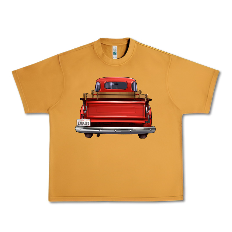 Western Red Truck Back View Urban Heavy Tee by FaDigitalArtStudio | Teevron