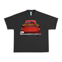 Pigment Black western red truck back view Urban Heavy Tee - FaDigitalArtStudio