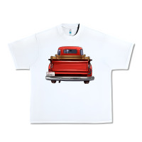 White western red truck back view Urban Heavy Tee - FaDigitalArtStudio