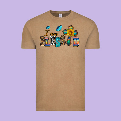 ı Am Blessed Vintage Tee Designed By Adodesignshop