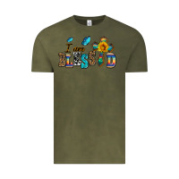 Vintage Olive ı am blessed Vintage Tee - AdoDesignShop