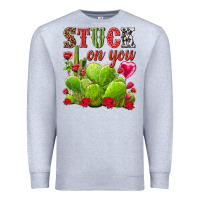 Heather Grey stuck on you Premium Sweatshirt - NancyCooperArtShop