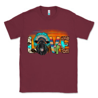Burgundy love black angus indian headdress Classic Tee - JahusDesignShop
