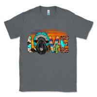 Charcoal Heather love black angus indian headdress Classic Tee - JahusDesignShop
