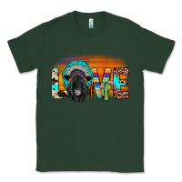 Sports Green love black angus indian headdress Classic Tee - JahusDesignShop