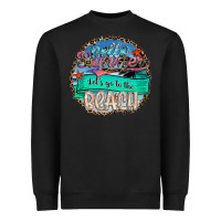 Black Hello Summer Let's Go To The Beach Heavyweight Sweatshirt - SublimationCraftShop
