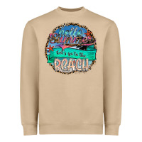 Mushroom Hello Summer Let's Go To The Beach Heavyweight Sweatshirt - SublimationCraftShop