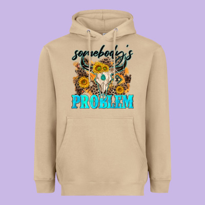 Somebodys Problem Heavyweight Hoodie Designed By Nancycooperartshop