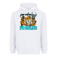 White somebodys problem Heavyweight Hoodie - NancyCooperArtShop