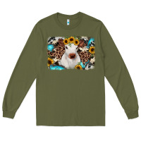 Army Green cowhide leopard calf Long Sleeve Tee - JahusDesignShop