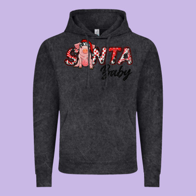 Santa Baby Vintage Hoodie Designed By Ranaportraitstore