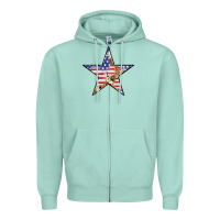 American Flag Star Zipper Hoodie | Teevron