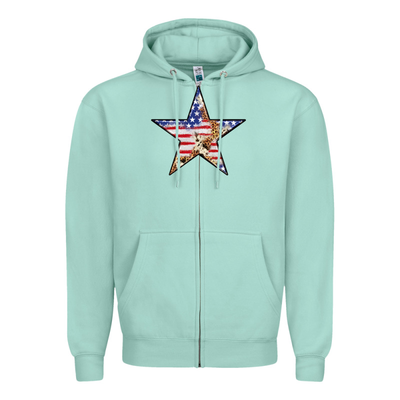 American Flag Star Zipper Hoodie by LillyAllenDesigns | Teevron