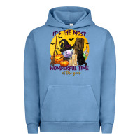 Pigment Pebble Blue It's The Most Wonderful Time of The Year Urban Hoodie - texasbilliewilder