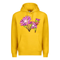 Lemon Bitterroot Flower Illustrations Premium Hoodie - LillyAllenDesigns