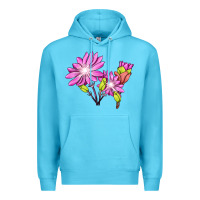 Bitterroot Flower Illustrations Premium Hoodie | Teevron