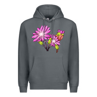 Rock Bitterroot Flower Illustrations Premium Hoodie - LillyAllenDesigns