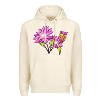 Tofu Bitterroot Flower Illustrations Premium Hoodie - LillyAllenDesigns