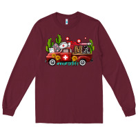 Burgundy ma medical assistant nurse truck with cactus and sunflowers Long Sleeve Tee - AdoDesignShop