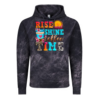 Cloud Black rise and shine coffee time Vintage Hoodie - Zillion Design Studio