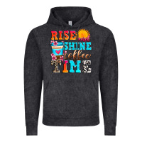 Vintage Black rise and shine coffee time Vintage Hoodie - Zillion Design Studio