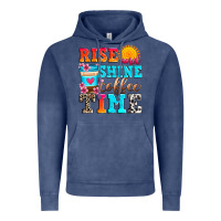 Vintage Denim rise and shine coffee time Vintage Hoodie - Zillion Design Studio