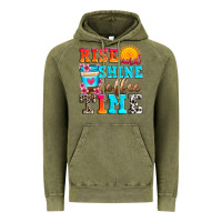 Vintage Olive rise and shine coffee time Vintage Hoodie - Zillion Design Studio