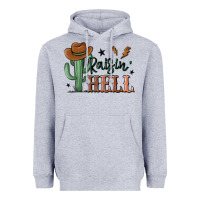 Heather Grey raisin hell cowboy cactus Heavyweight Hoodie - MaliasSmallBusiness